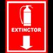 Placuta cu  extinctor cu sageata in jos